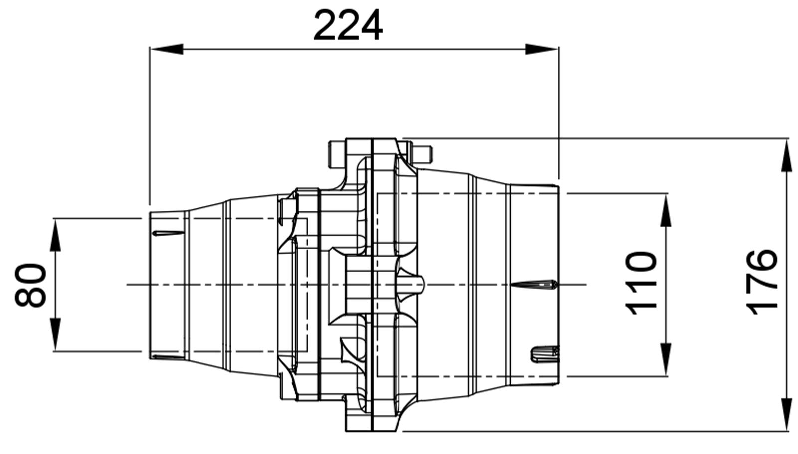 Compressed air tubes fittings and valves reducing technical drawing 5| piping system | OMI