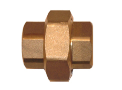 Compressed air tubes fittings and valves brass union socket product image 1 on white  background| piping system  | OMI