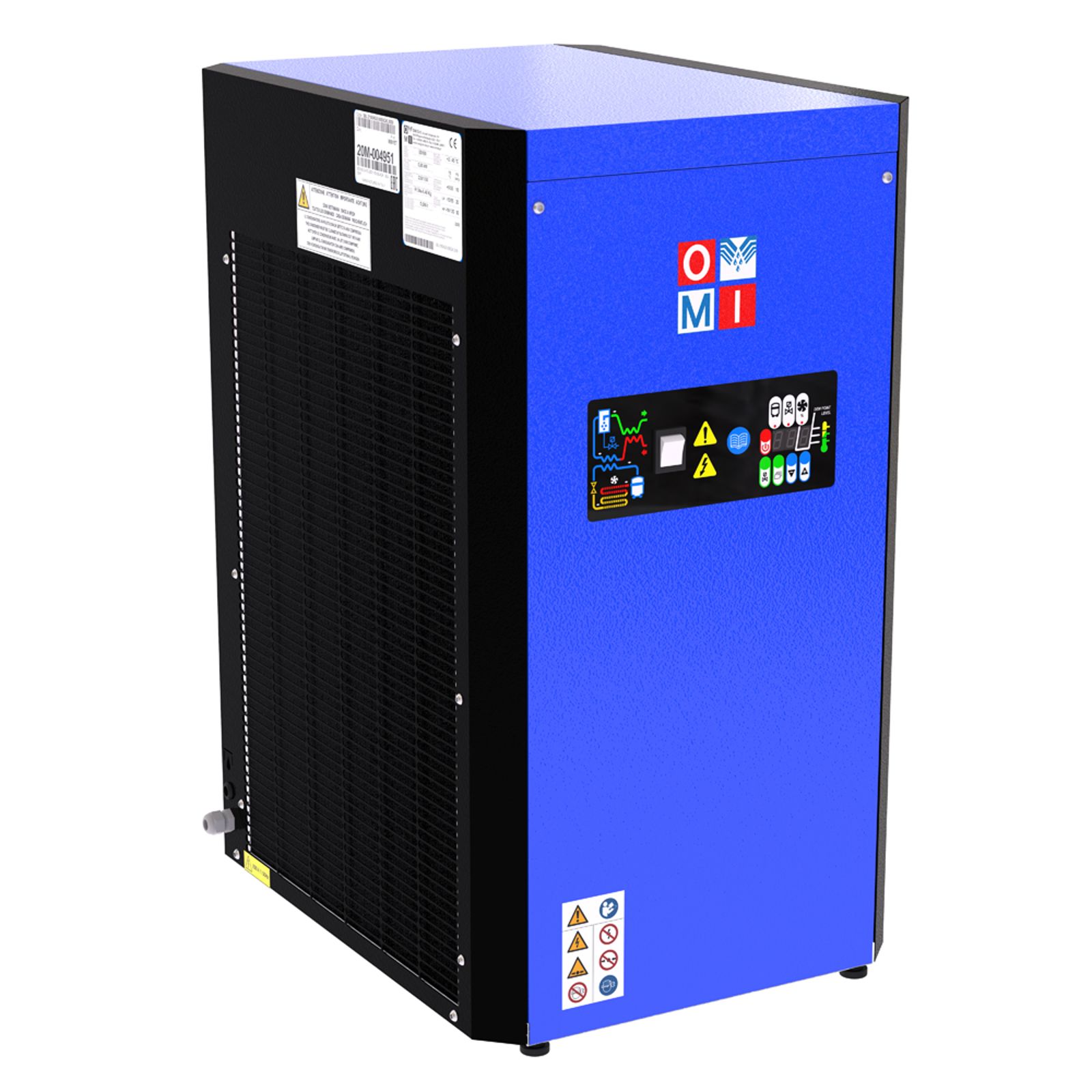 Refrigeration air dryers high temperature refrigeration dryers product image 3 on white background| compressed air treatment | OMI