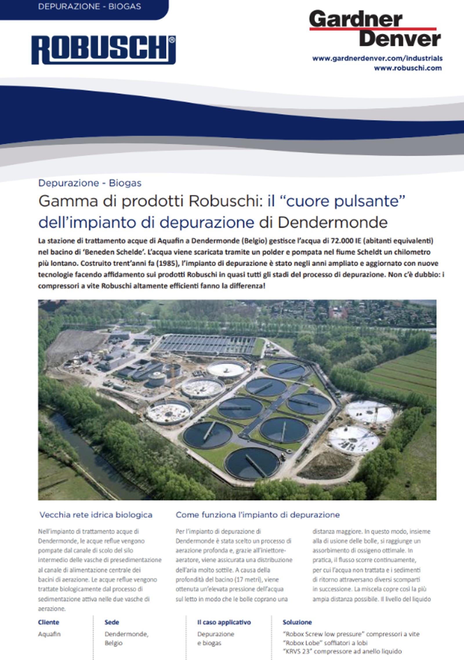 Robuschi at the Core of Dendermonde WWT Plant