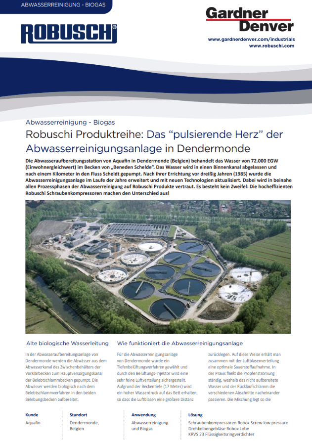 Robuschi at the Core of Dendermonde WWT Plant