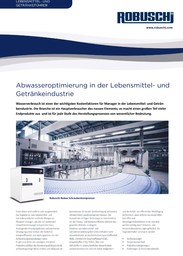 WWT Optimisation in Food & Beverage White Paper