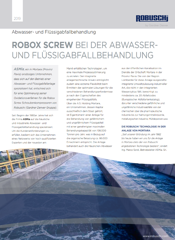 Robox Screw for the Treatment of Industrial Waste Case Study