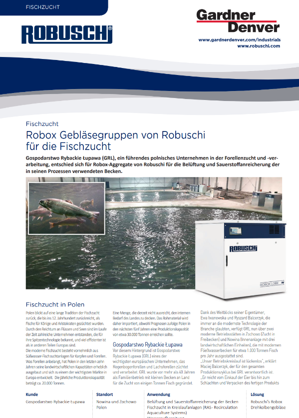 Robox Blower Units by Robuschi for Aquaculture Case Study
