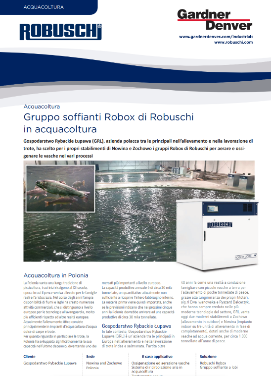 Robox Blower Units by Robuschi for Aquaculture Case Study