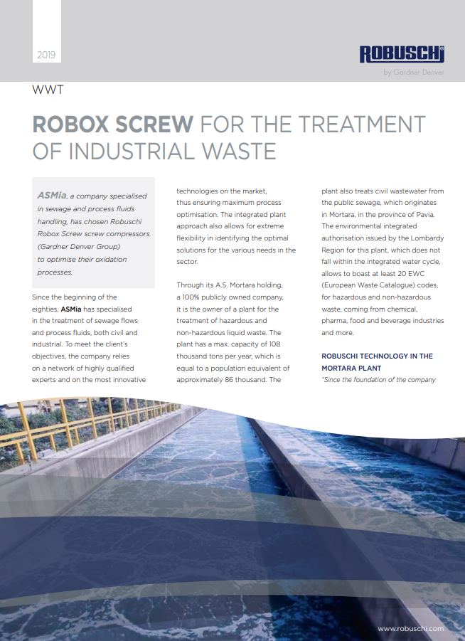 Robox Screw for the Treatment of Industrial Waste Case Study