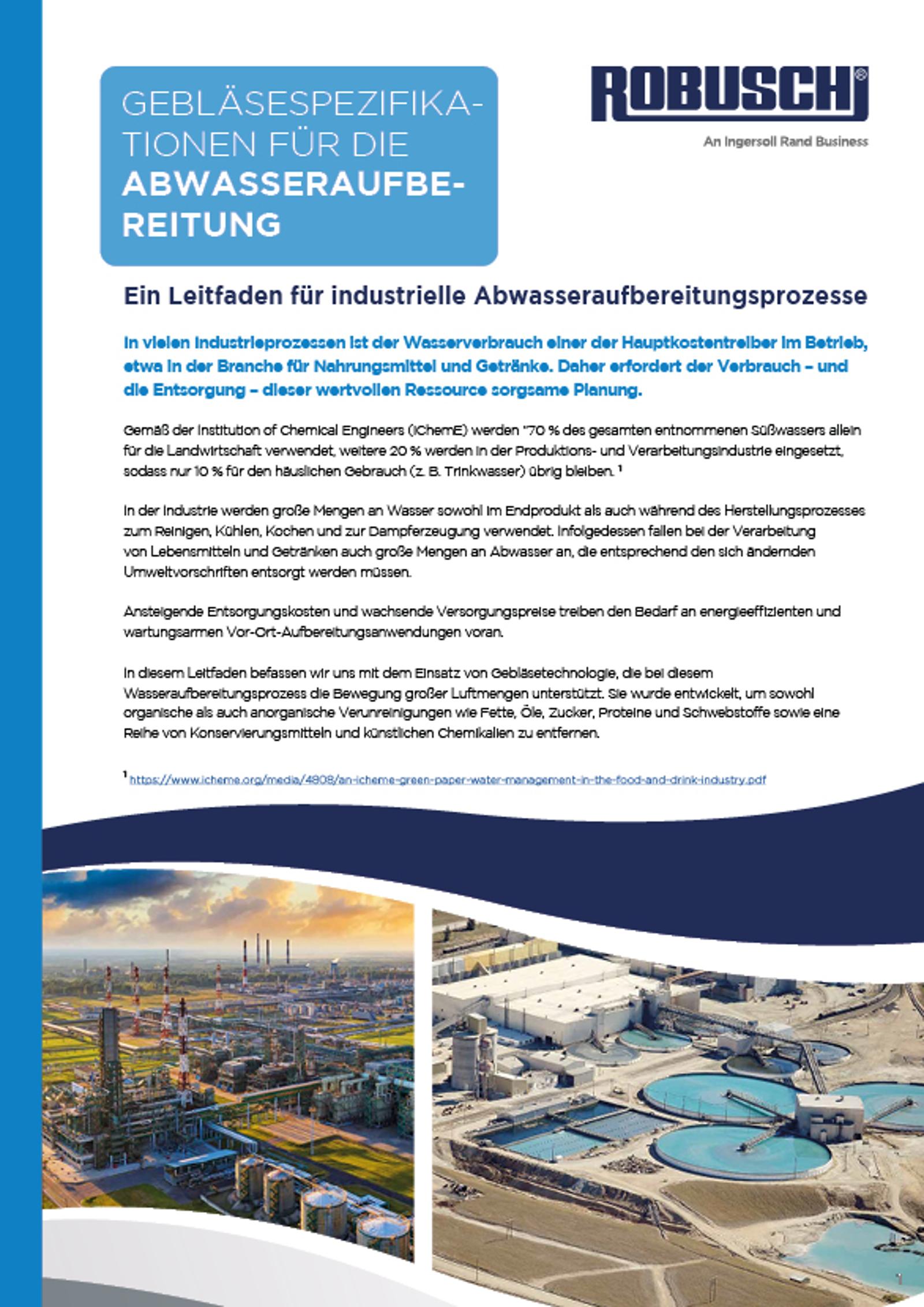 Industrial WWT brochure image