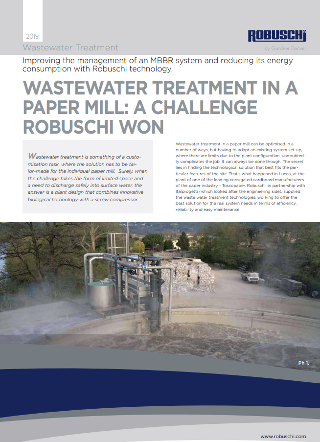 Paper Mill WWT: A Challenge Robuschi Won Case Study