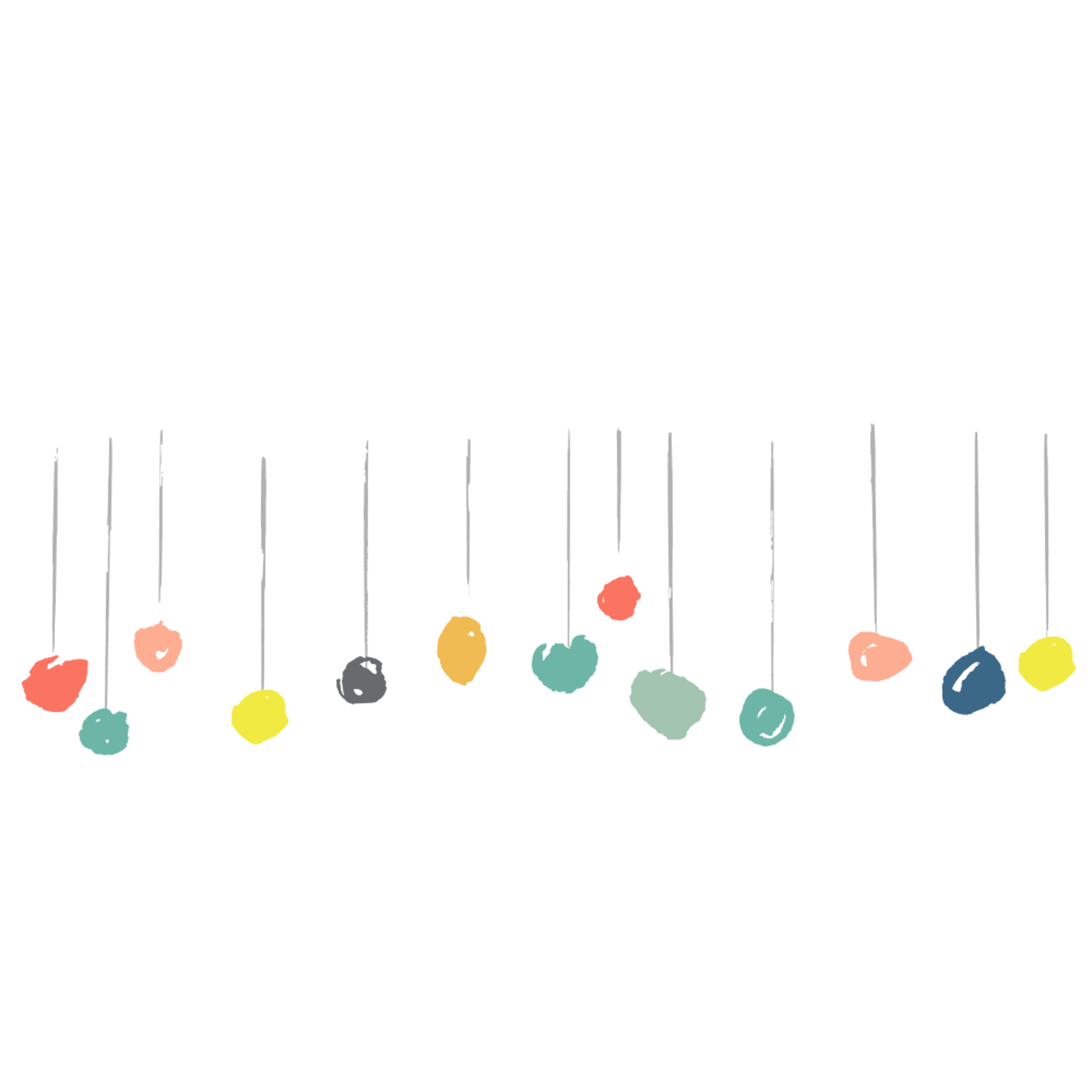 Rainbow Sketched Dots Banner