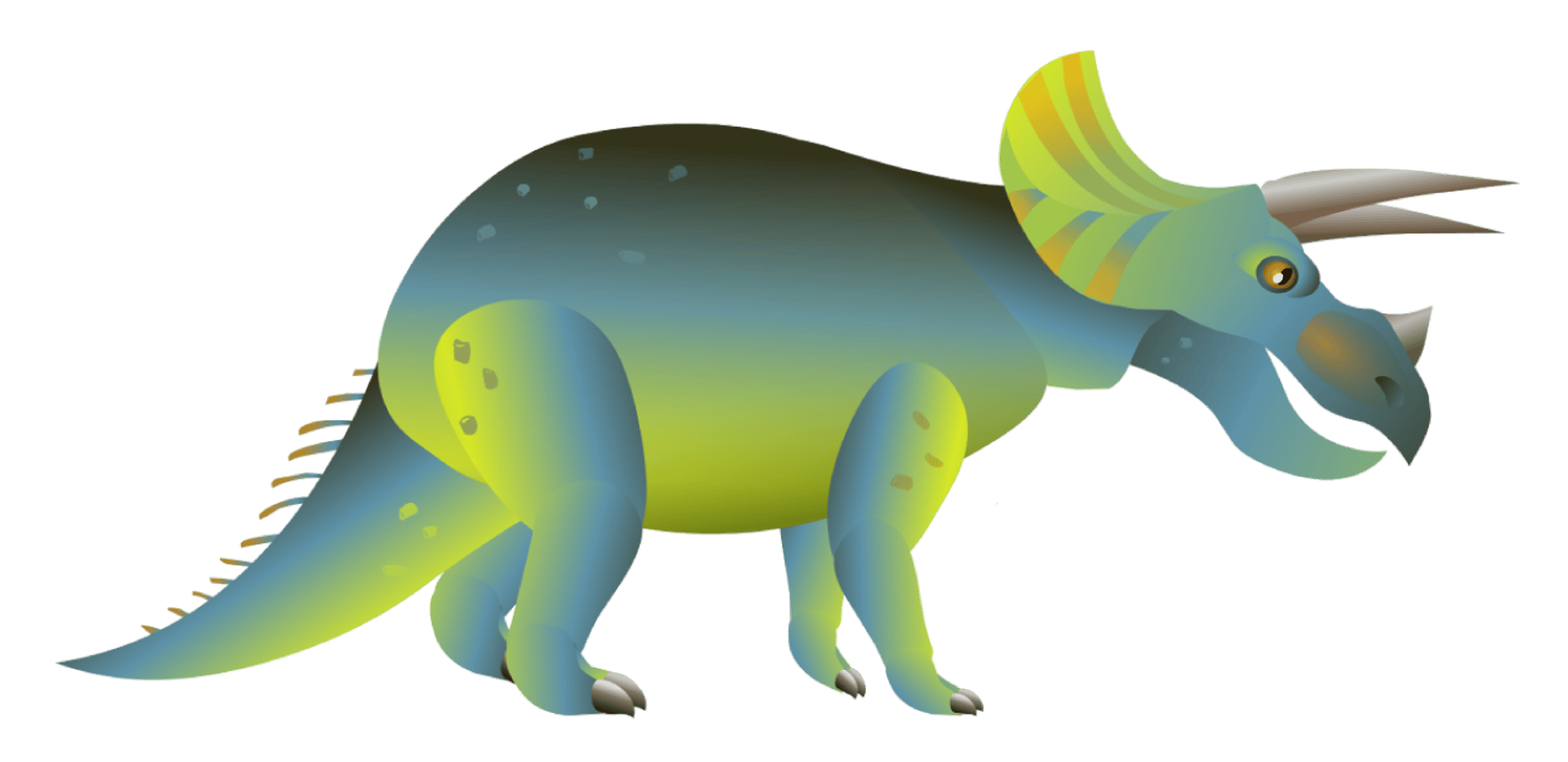 Multicolor Triceratops Dinosaur