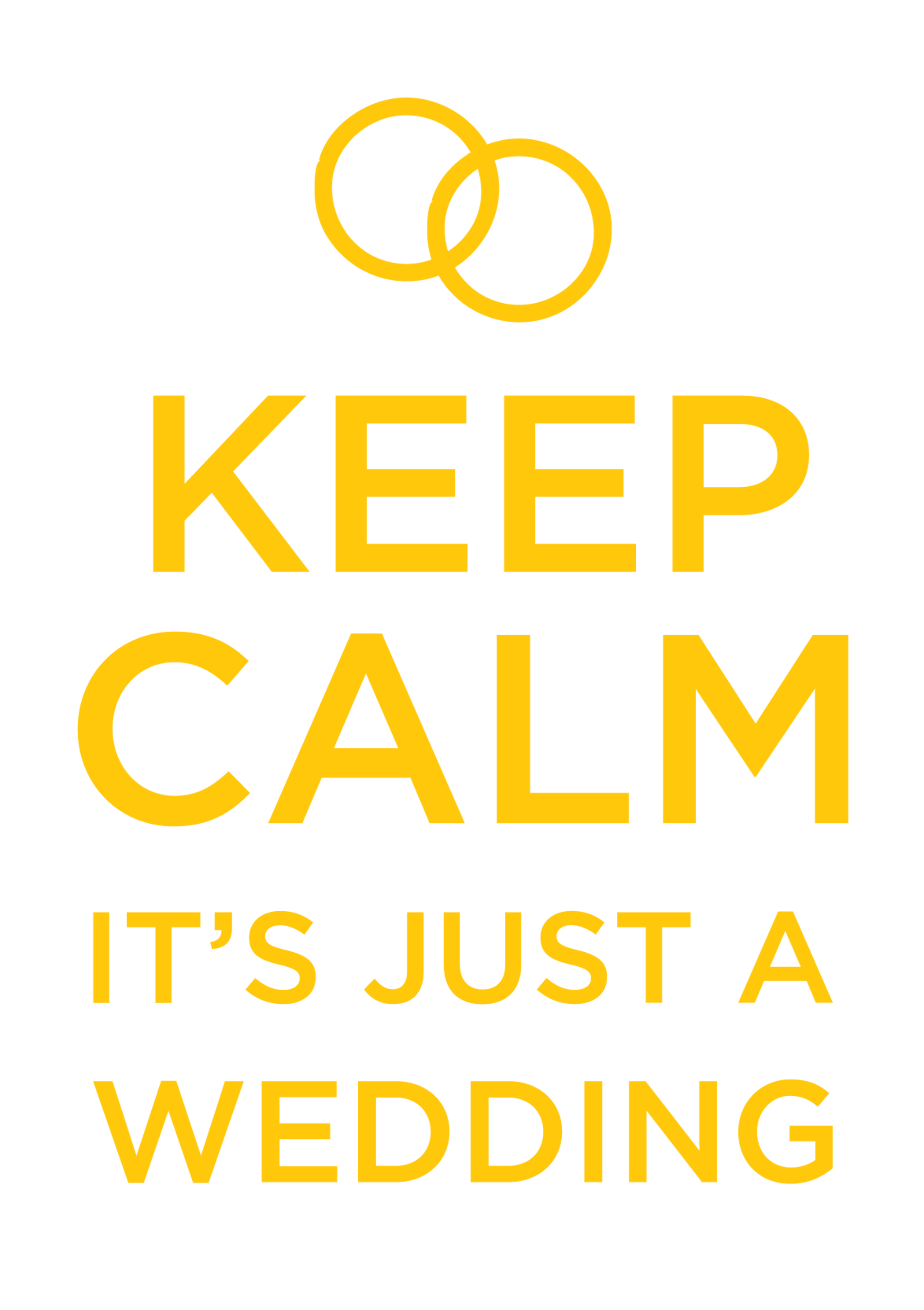 Keep Calm It's Just a Wedding