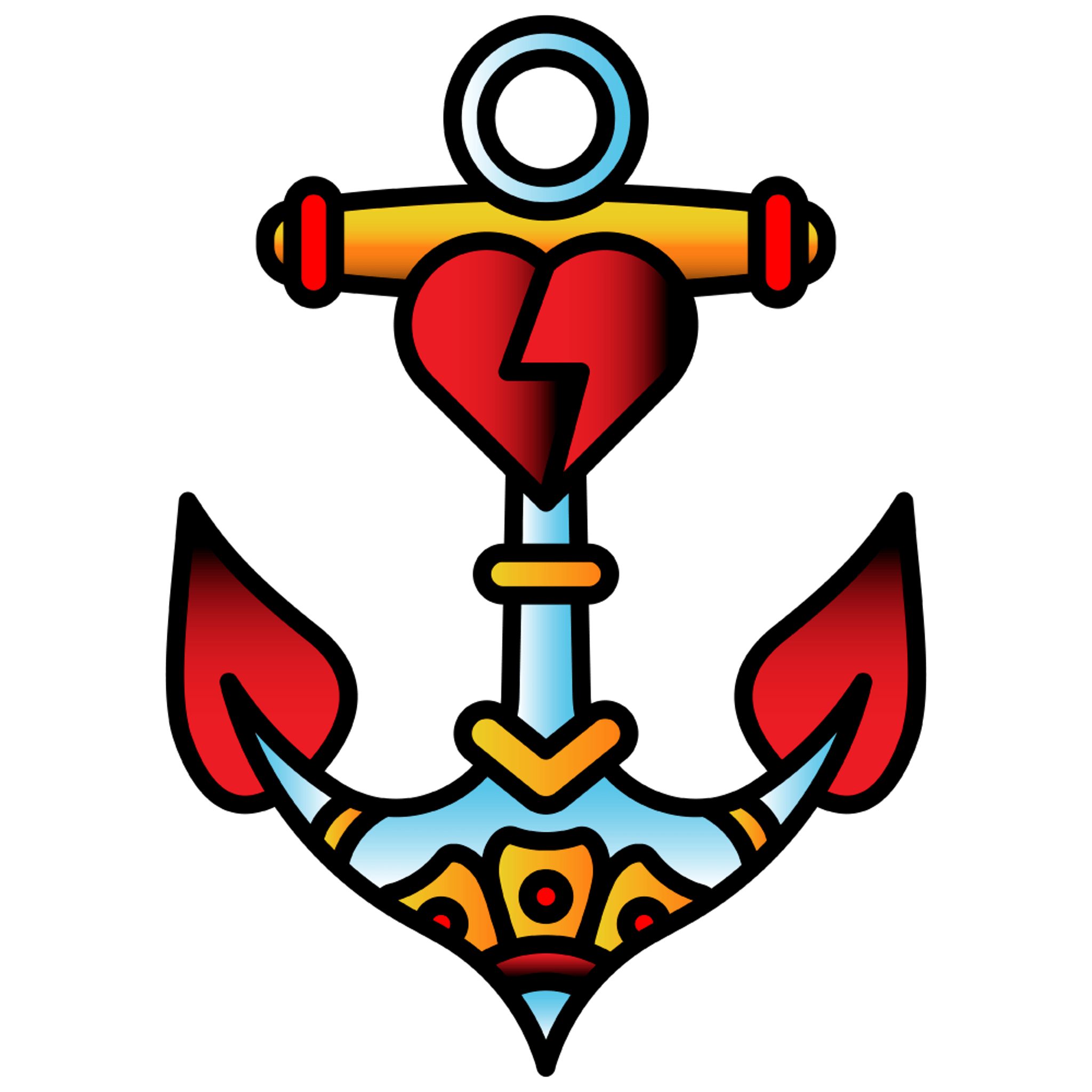 Anchor Heart Tattoo