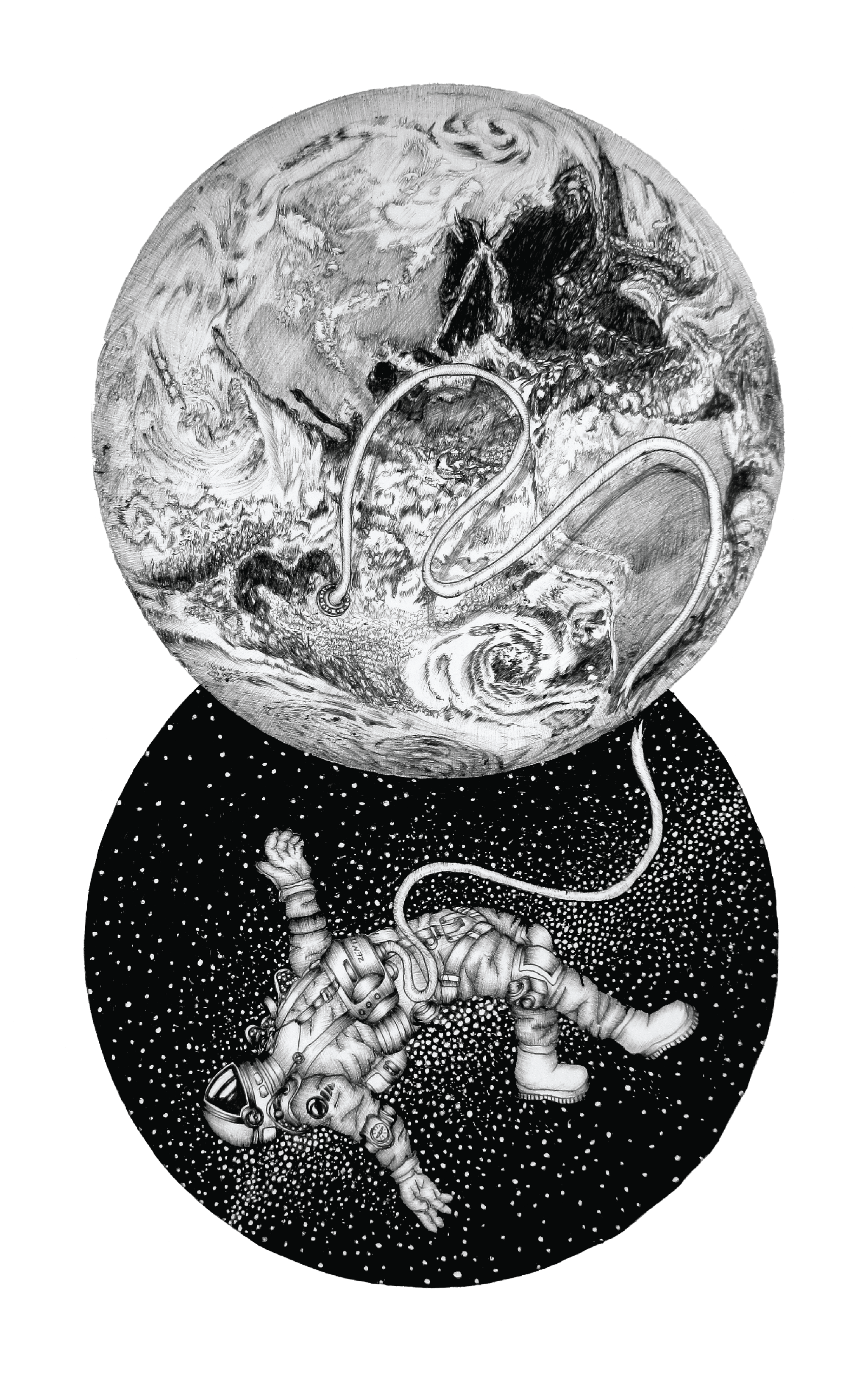 Astronaut and Moon