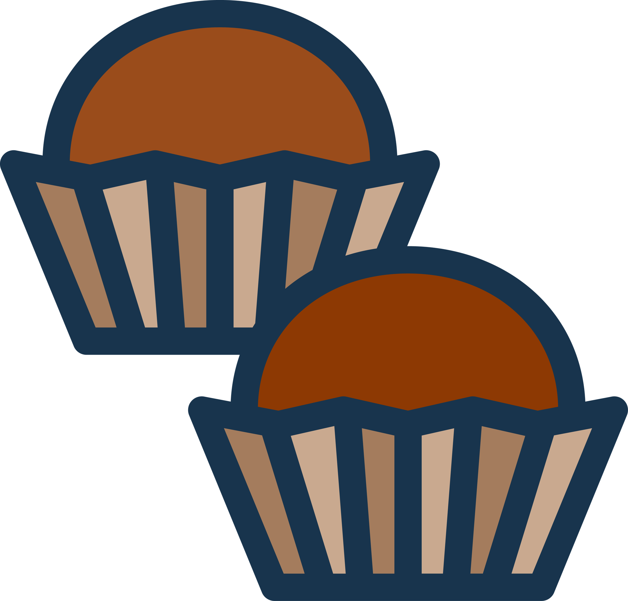 Two Chocolate Cupcakes