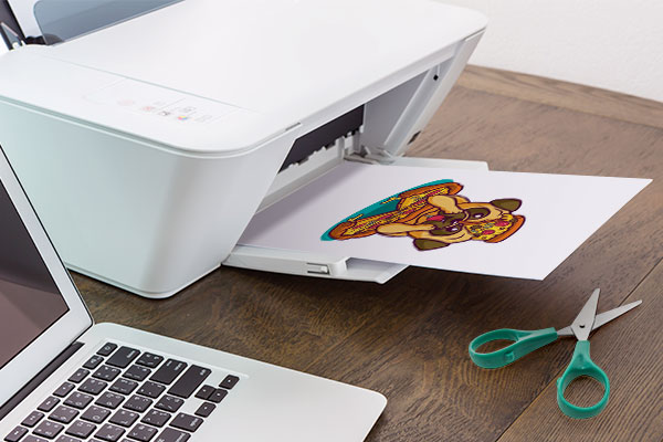 Iron-on being printed from home printer