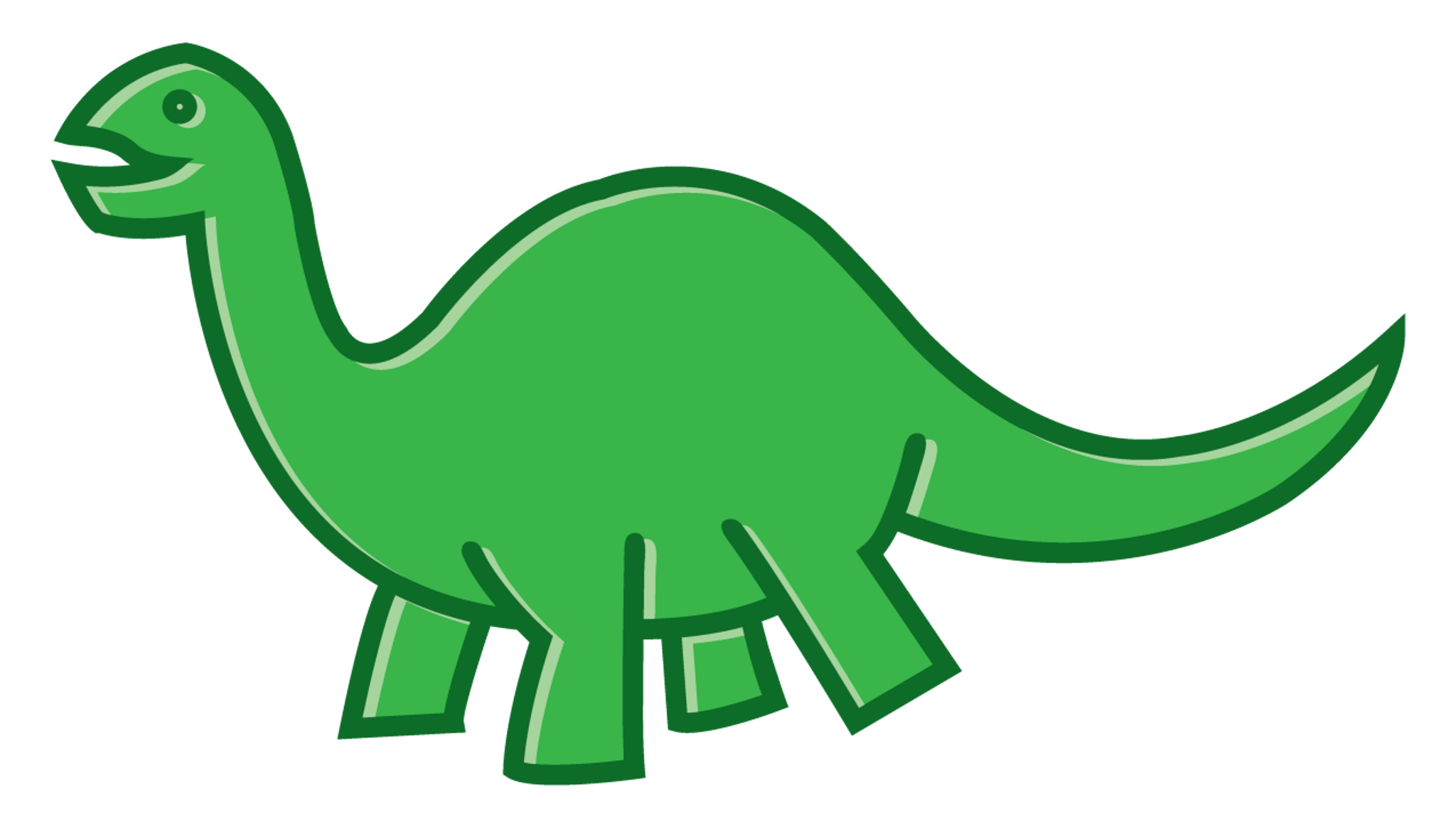 Simple Green Brontosaurus Dinosaur