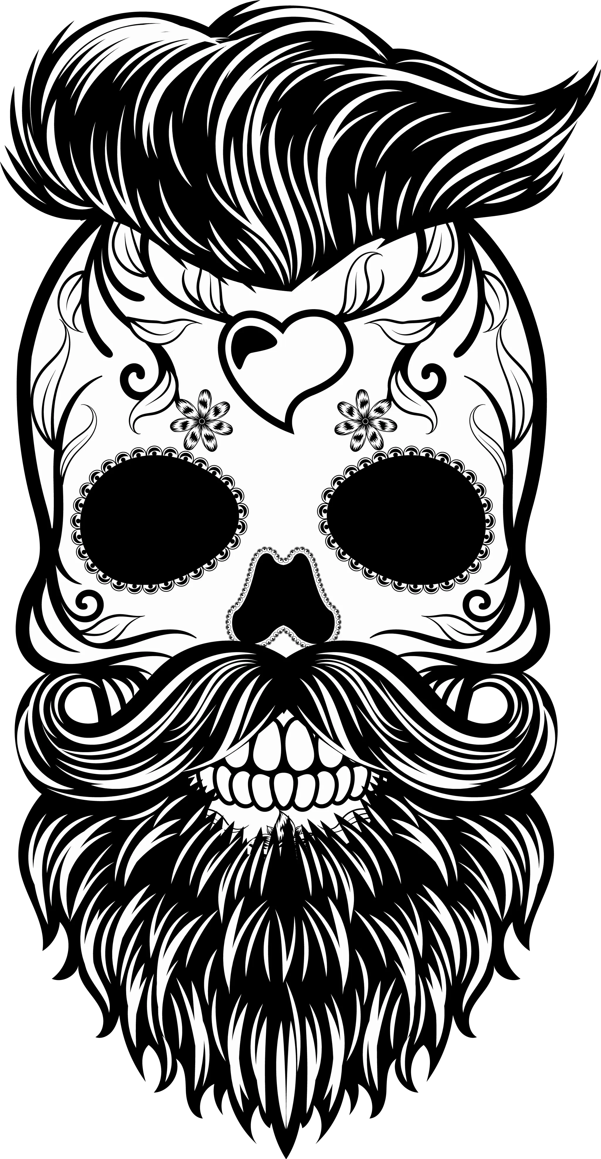 Bearded Sugar Skull
