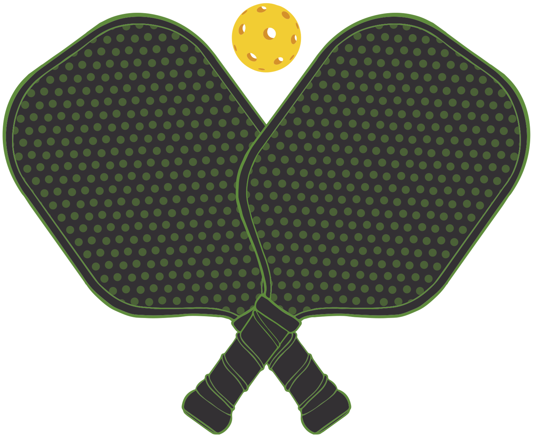 Pickle Ball Crossed Rackets