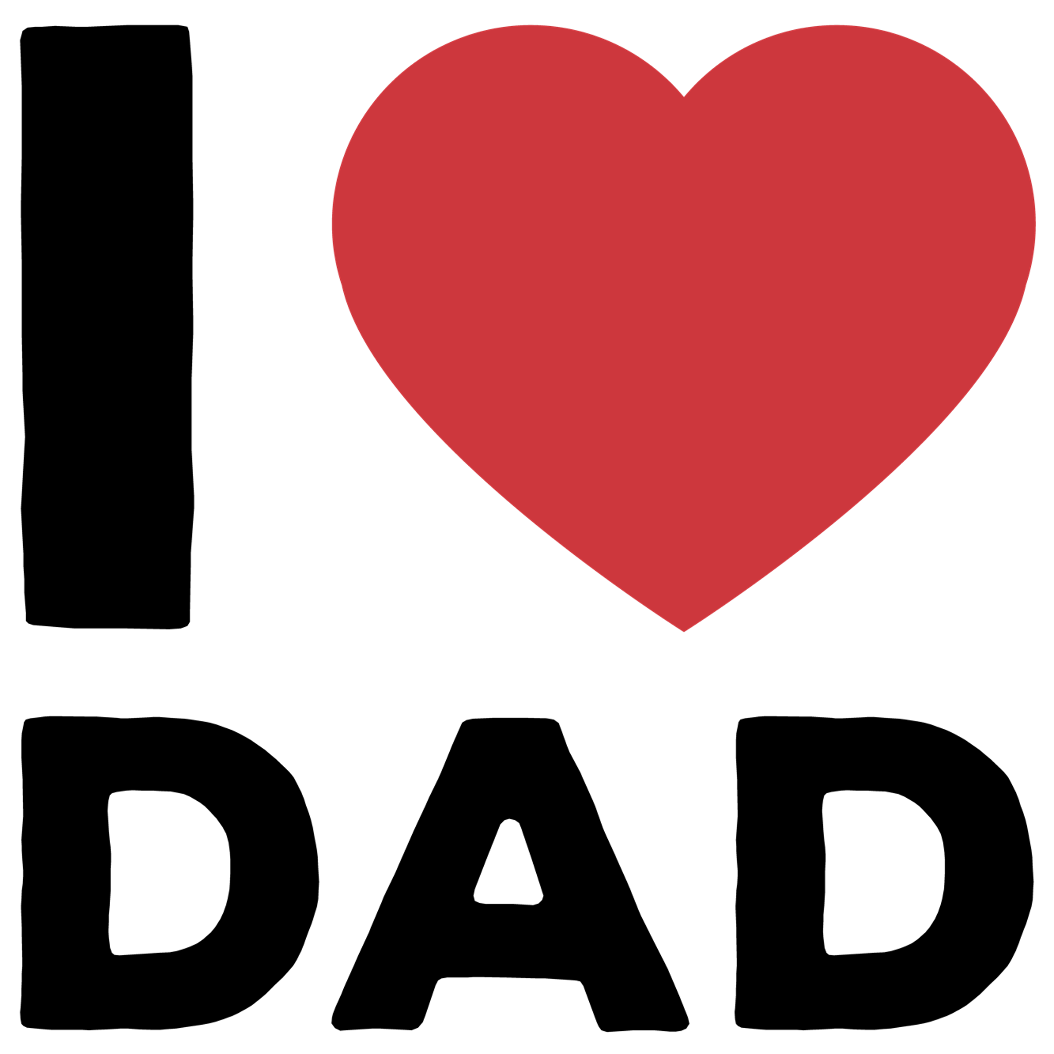 I Love Dad Heart