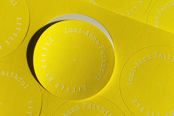 Florescent and embossed circle sticker