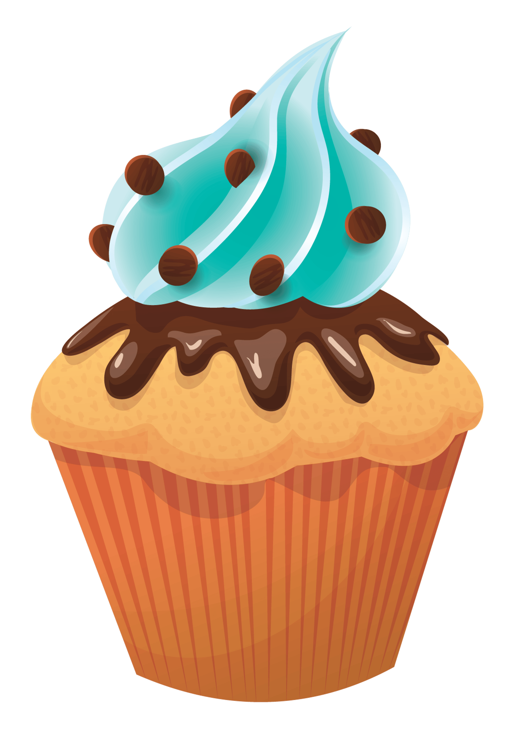 Chocolate Mint Vanilla Cupcake