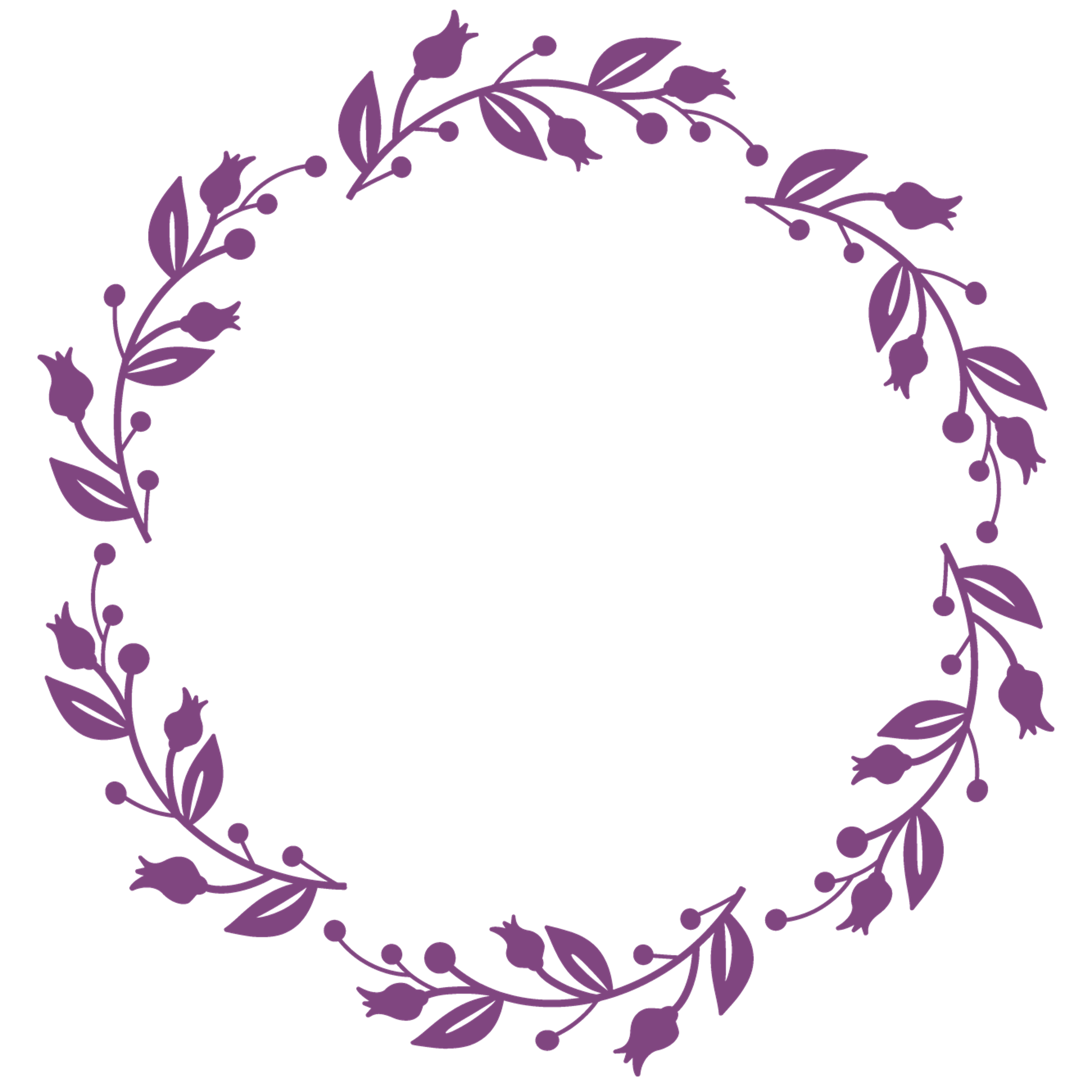 Purple Floral Frame