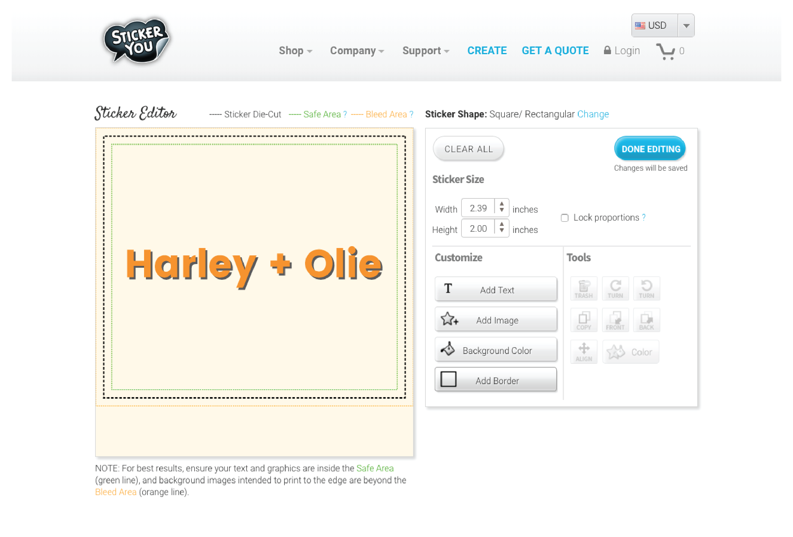 Creating drop shadows using the text tool