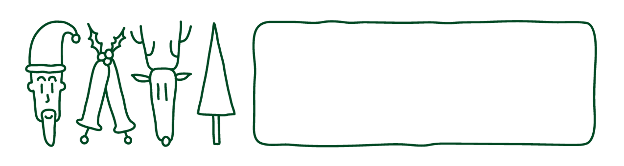 Christmas Line Drawings Address Label