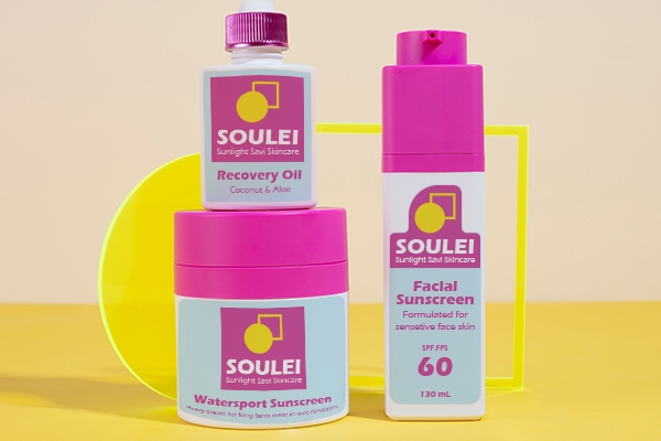 Branded packaging featuring roll labels.