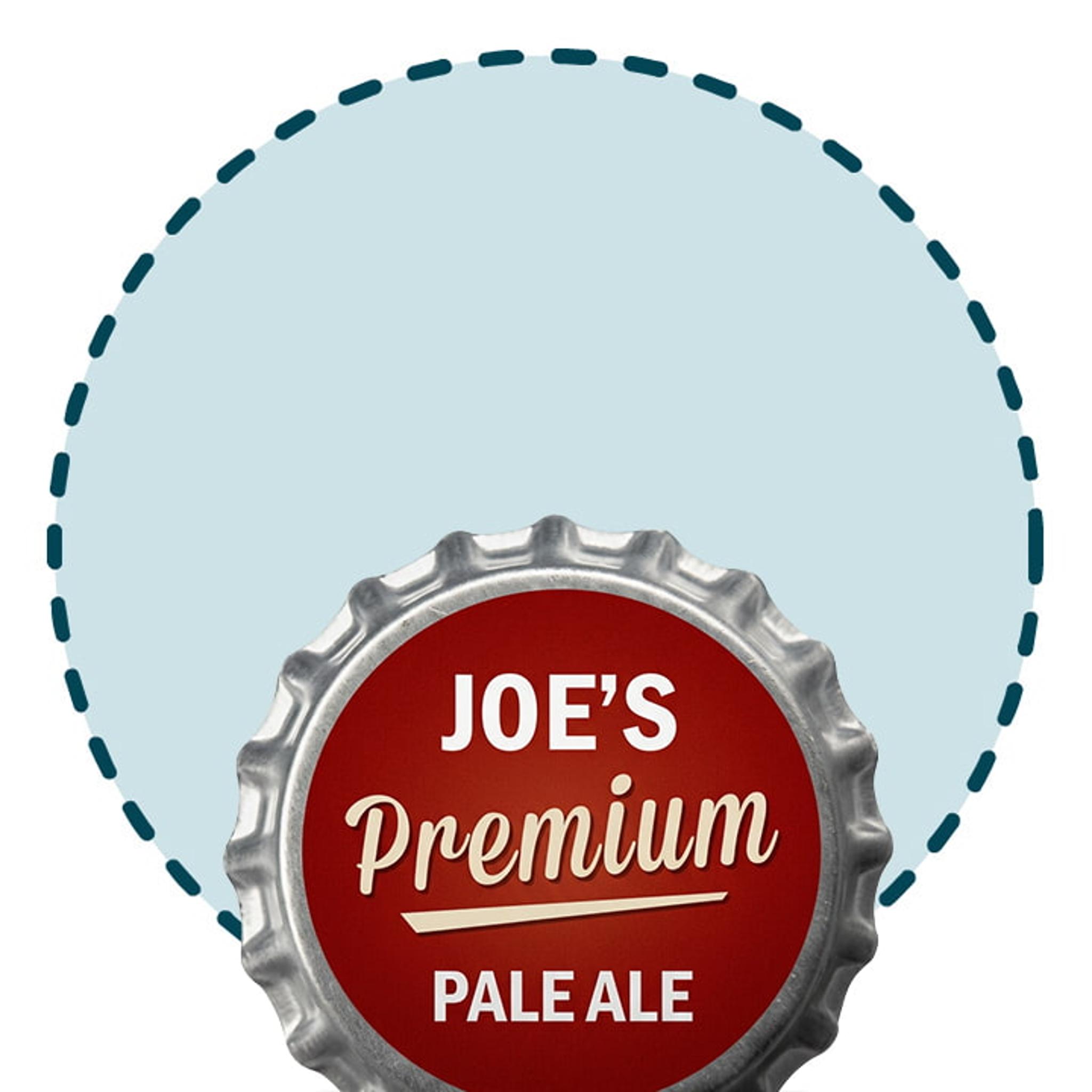 Beer Bottle Cap Labels 0.88"x0.88"