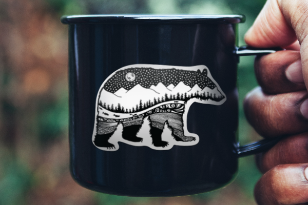 sticker of bear_ rowan the retriever