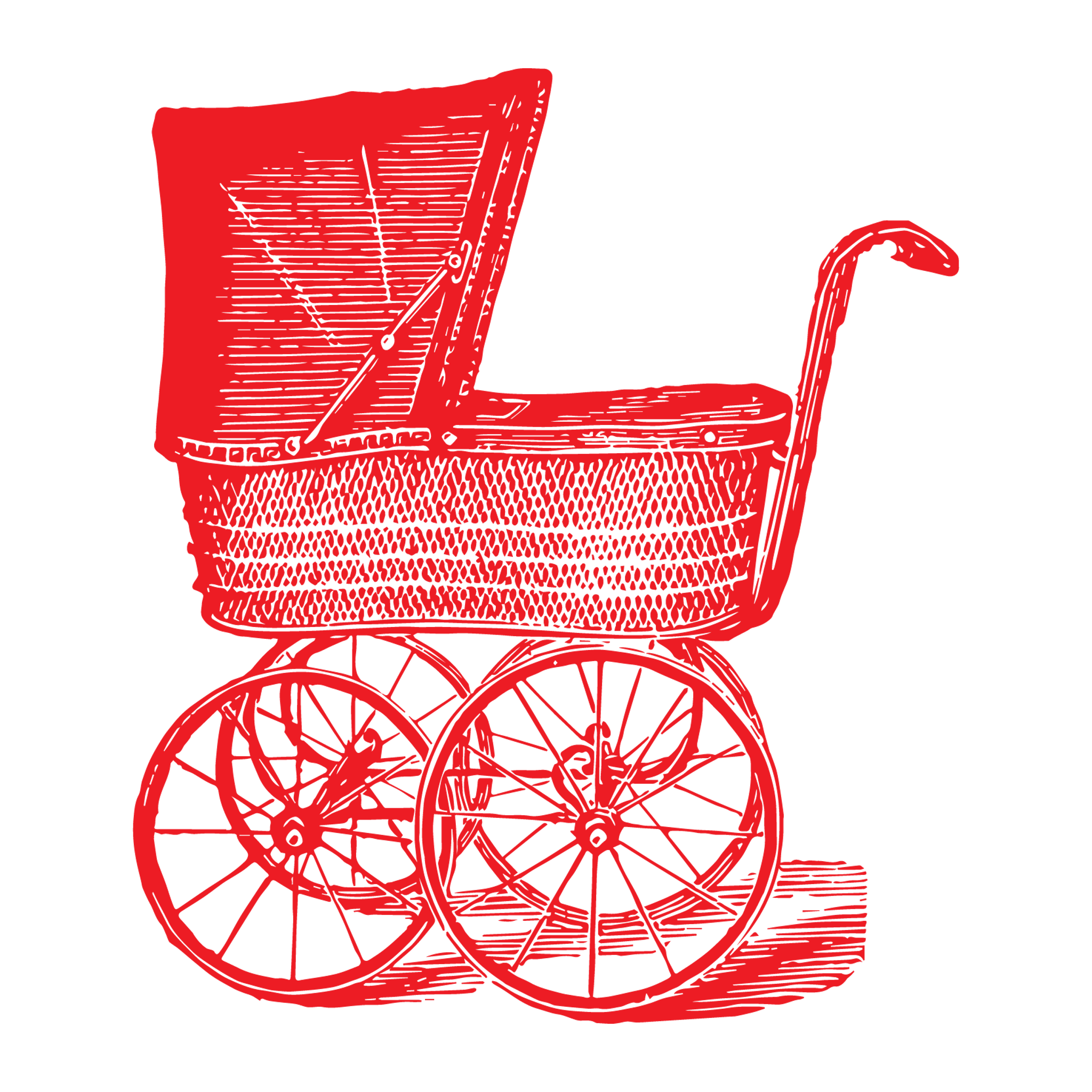 Red Vintage Pram
