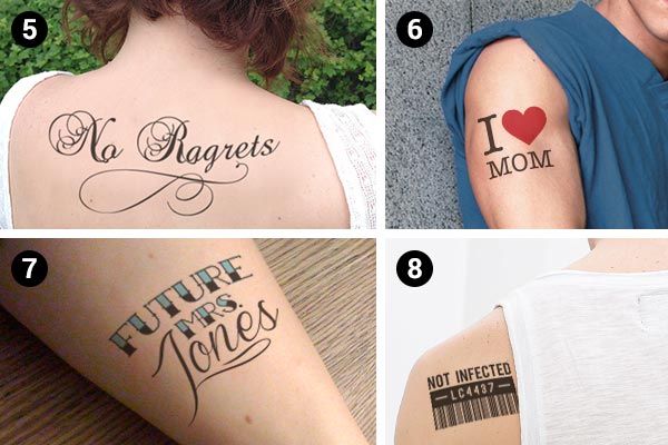 custom temporary tattoo, tattoo, custom, temporary tattoo, first date, bad idea