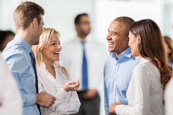 Business professionals networking