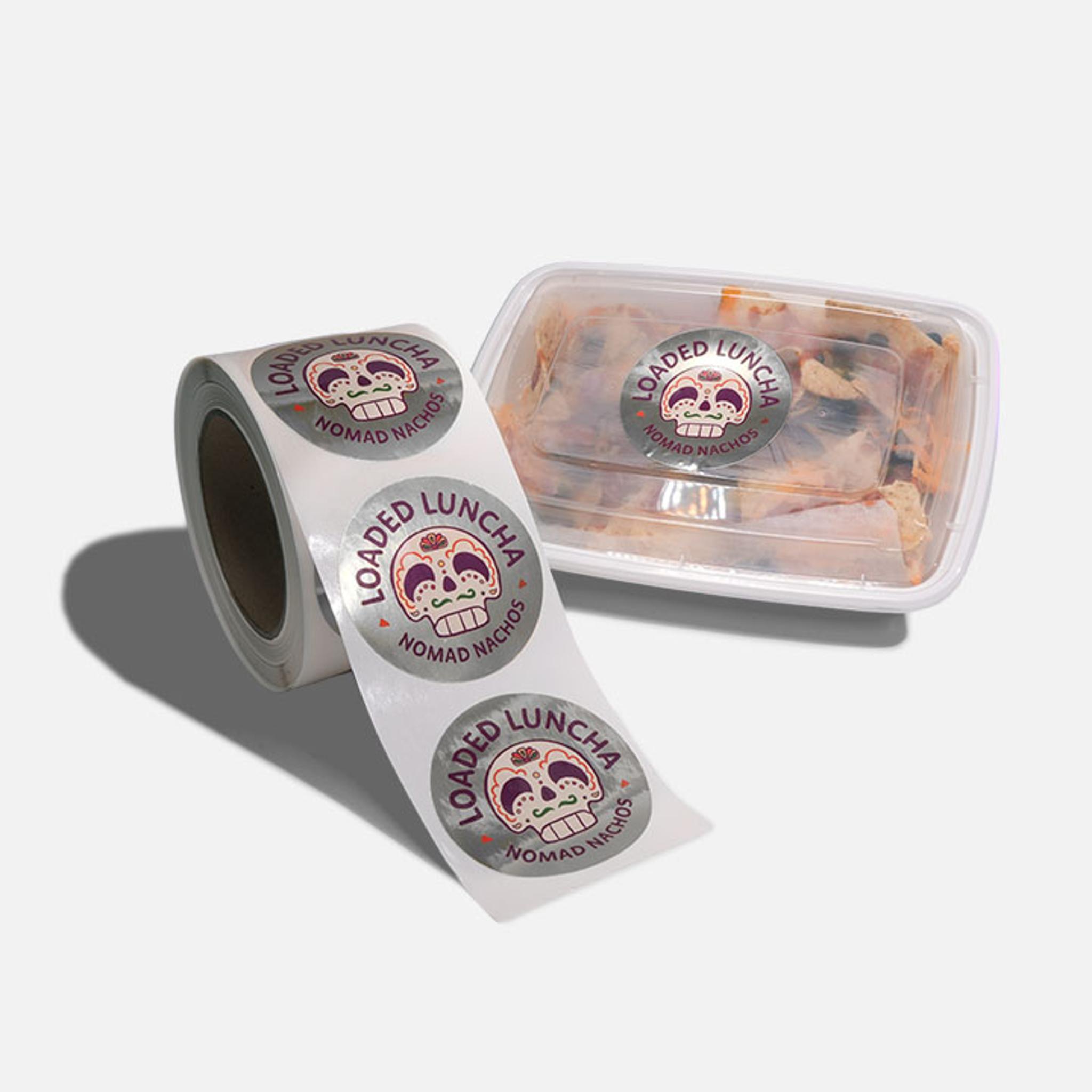 Custom Silver Foil Roll Labels