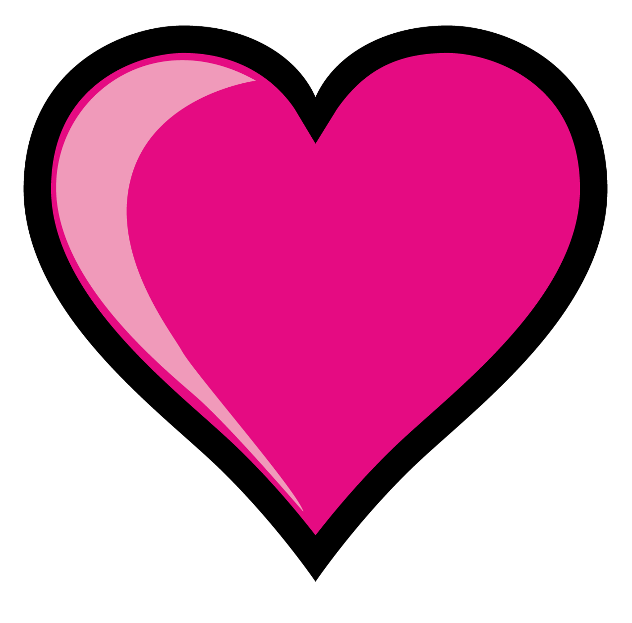 Glossy Pink Love Heart