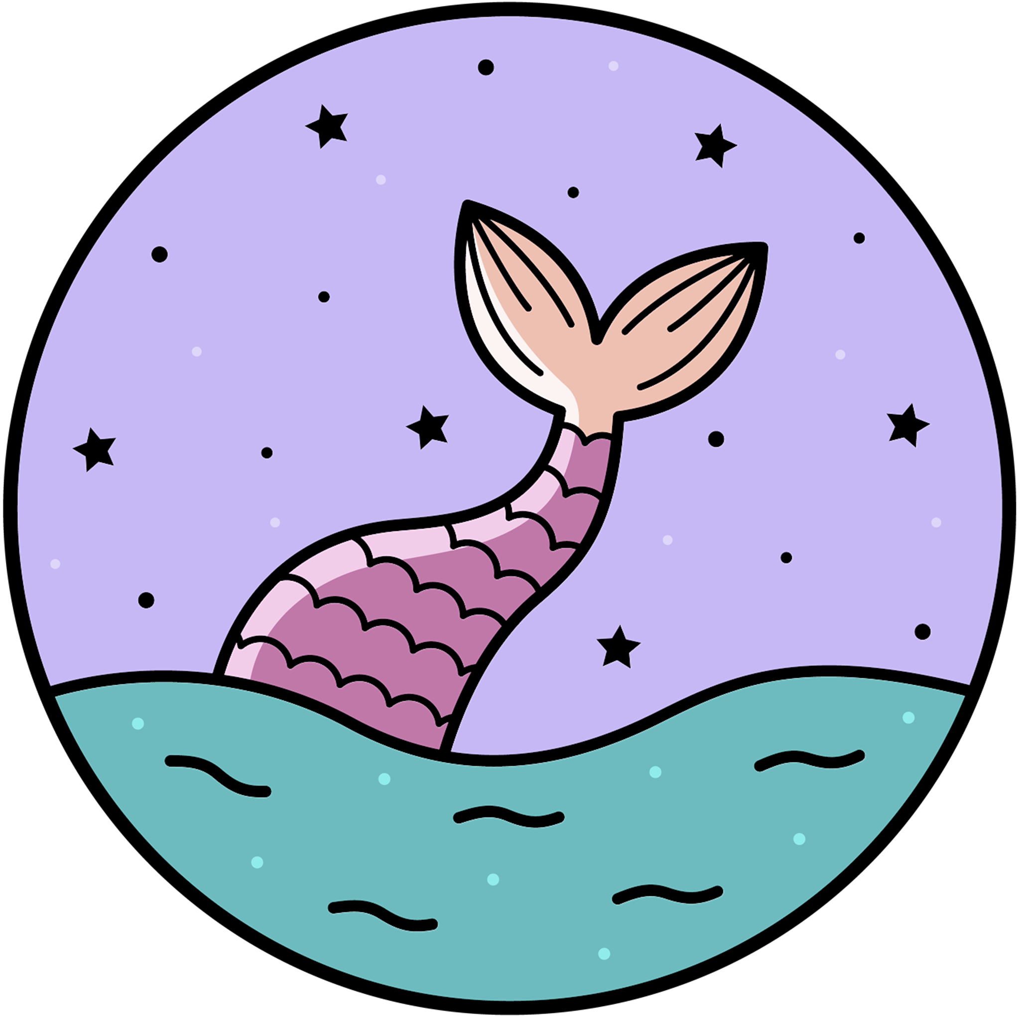 Mermaid Tail Night Sky