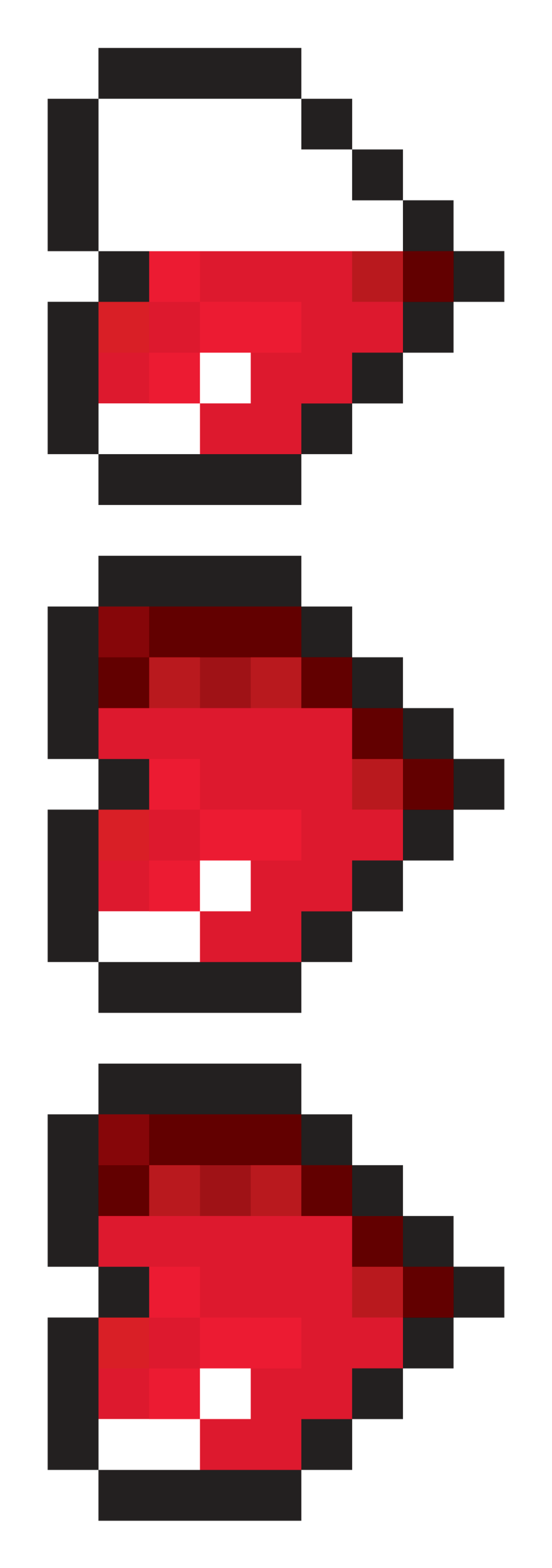 Minecraft Video Game Pixel Hearts