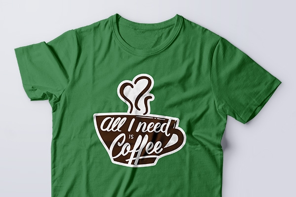 T-shirt with custom iron-on