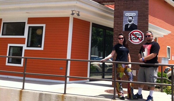 Ban Comic Sans wall decal