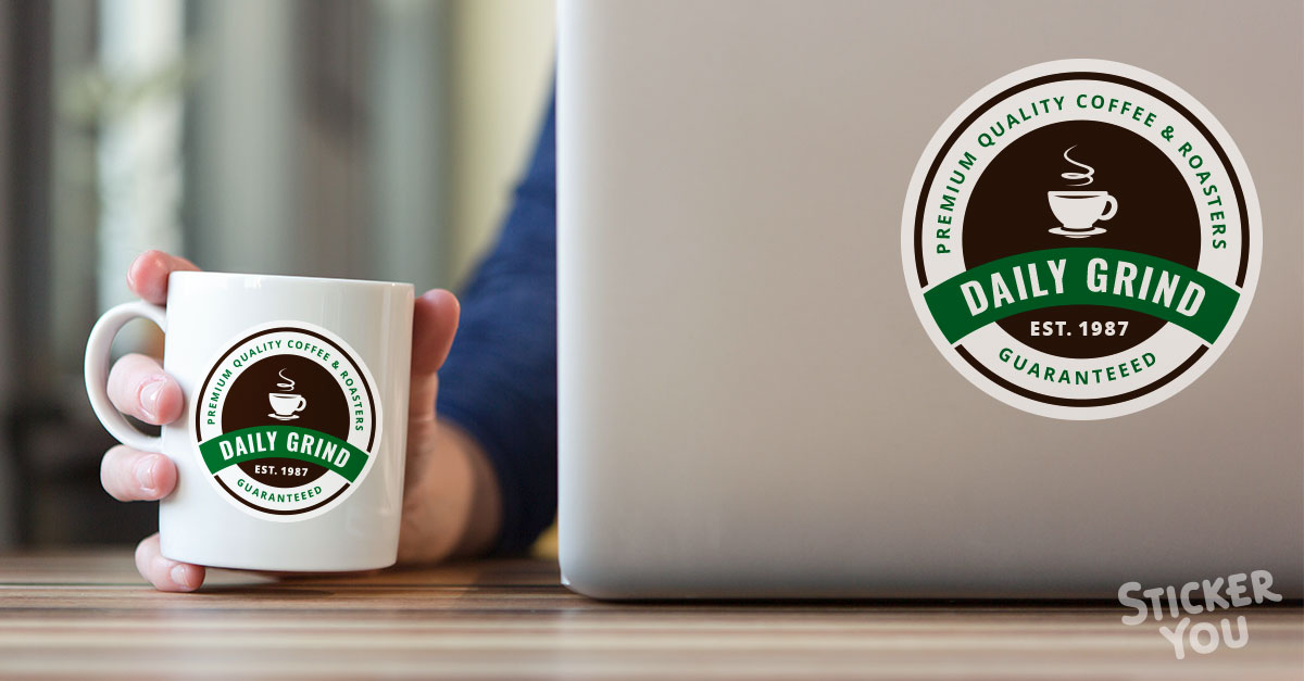 Die-cut custom business logo stickers