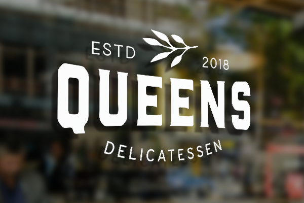 Vinyl graphic displaying company logo on storefront