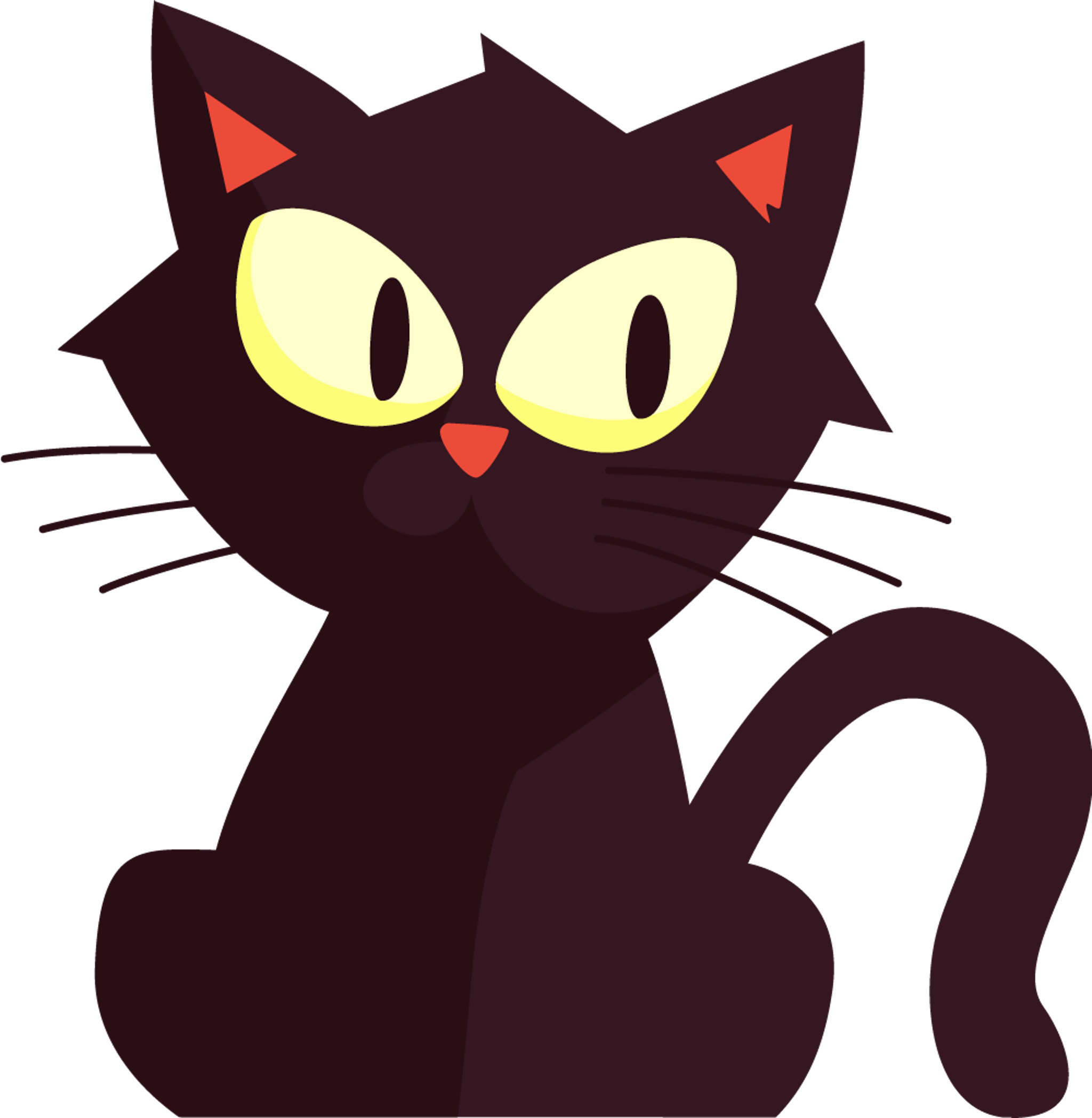 Black Cat Sitting