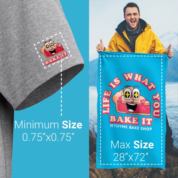 The minimum and maximum size of Image Transfer Iron-Ons.