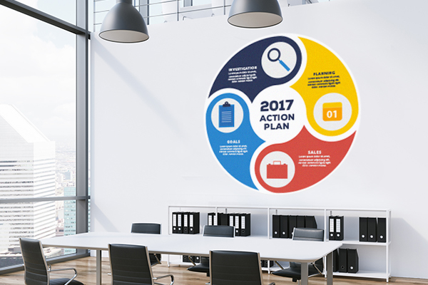 2017 Business Goals Custom Wall Decal