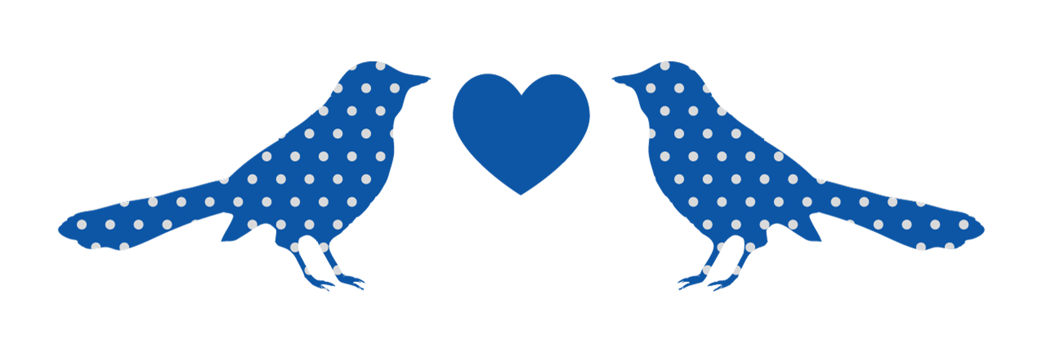 Blue Love Birds Heart