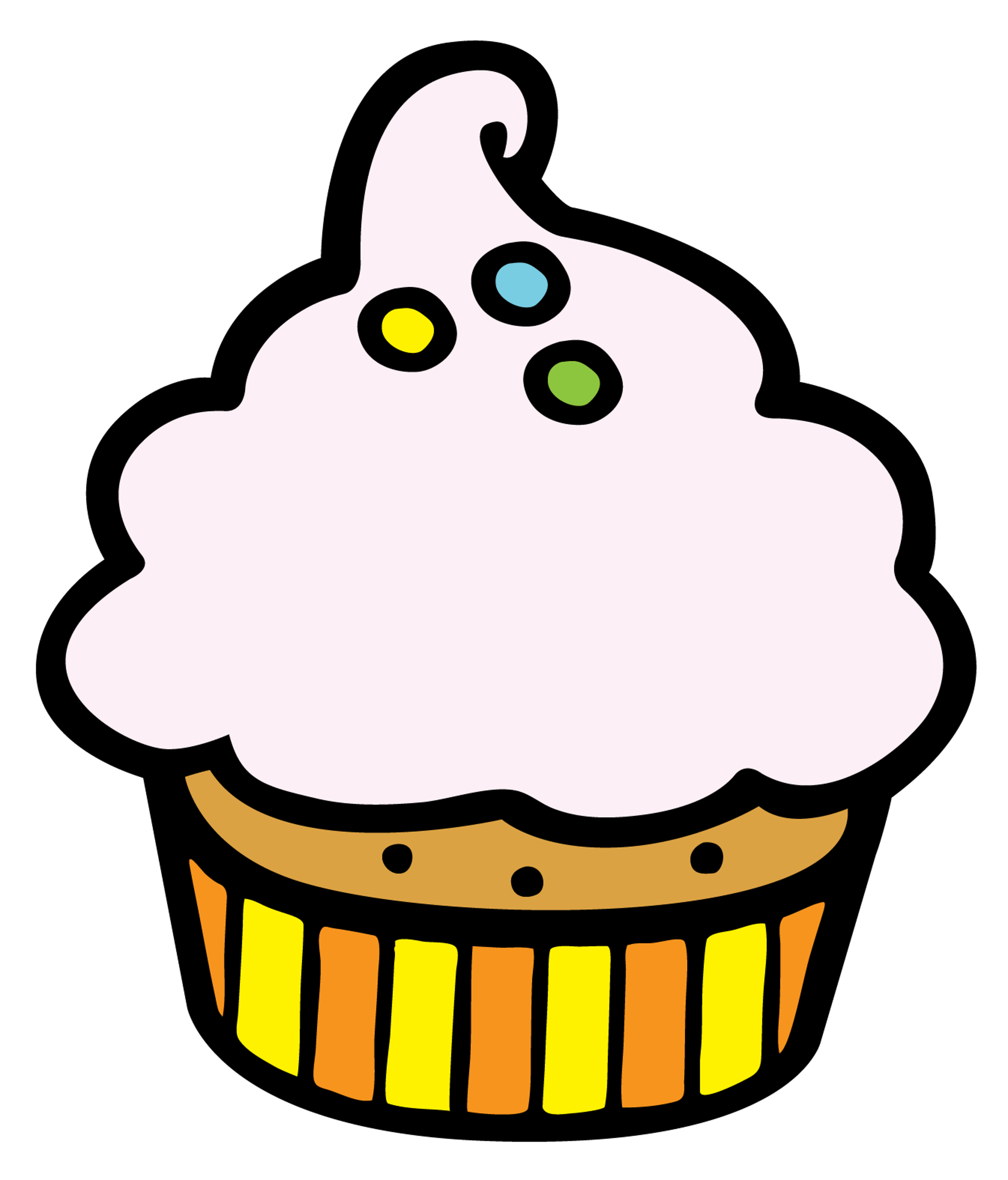 White Icing Cupcake