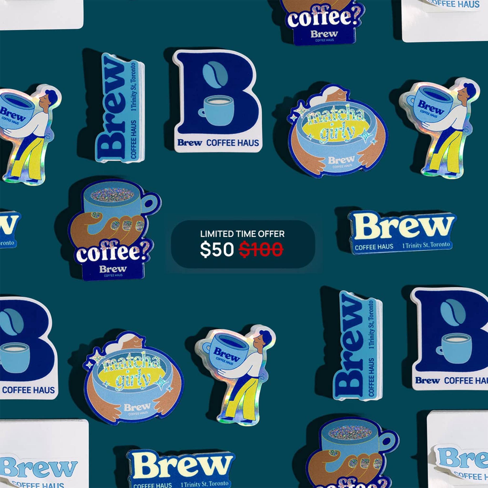 100 Die-Cut Stickers for $50