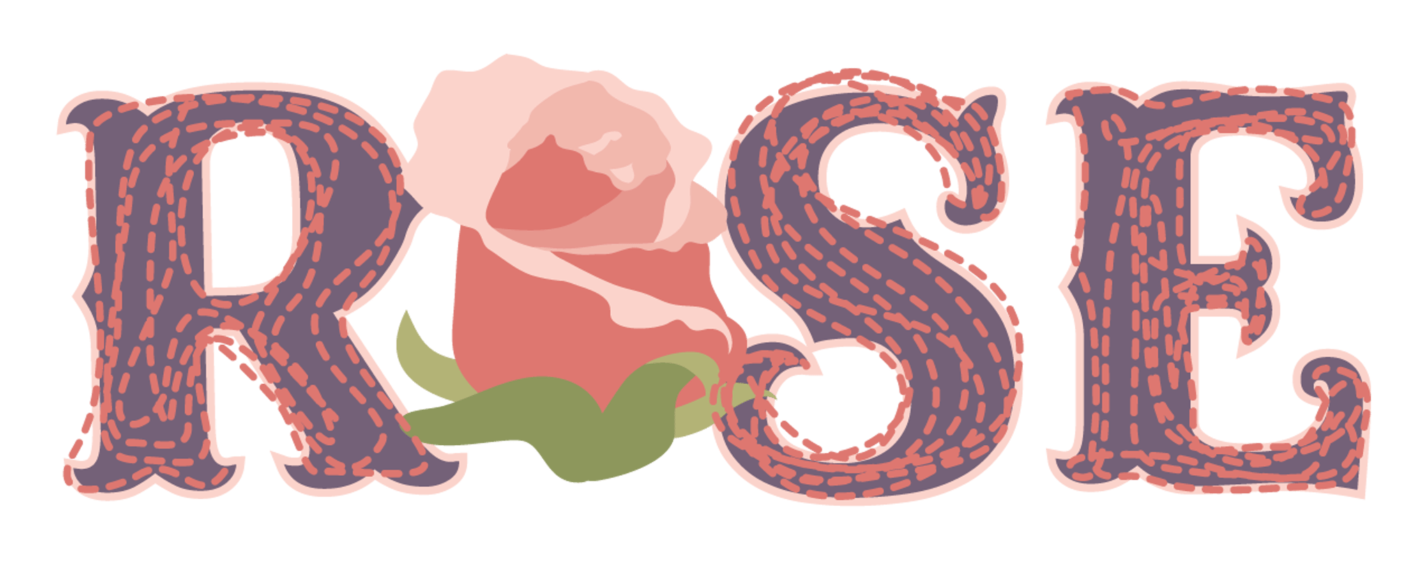 Rose Flower Lettering
