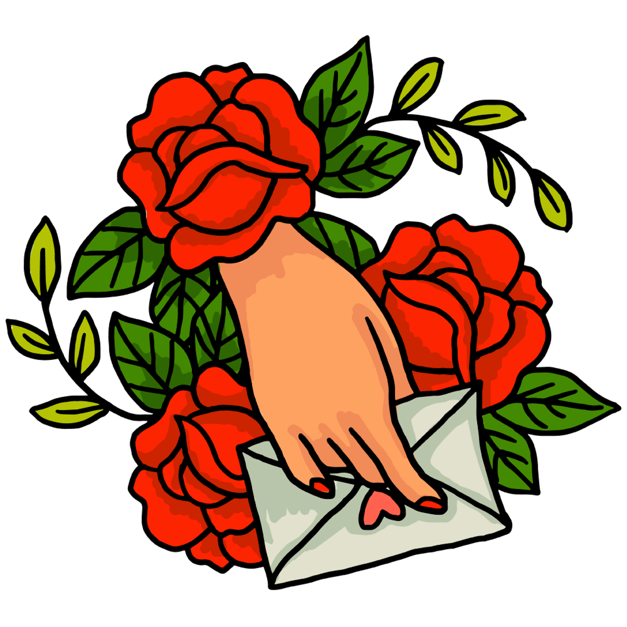 Rose Flower Hand